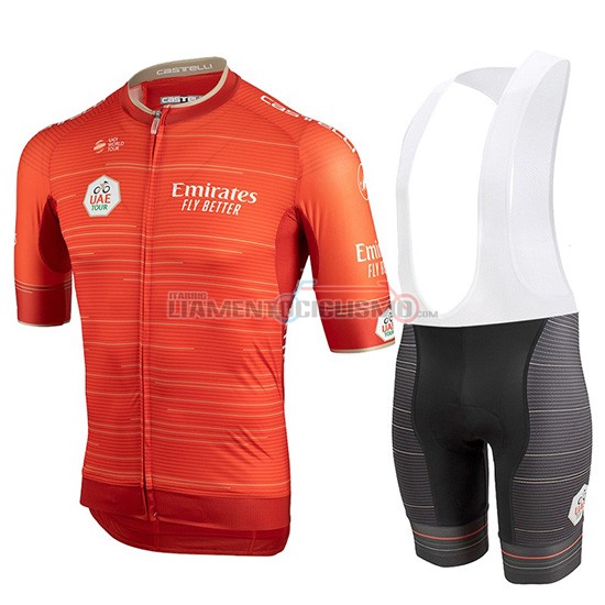 Abbigliamento Ciclismo Castelli UAE Tour Manica Corta 2019 Arancione